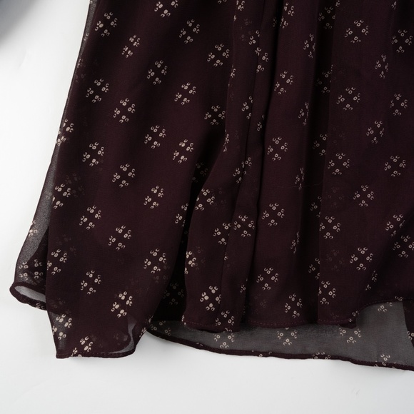 FREE PEOPLE  Patterned Dress, Eggplant Color Perfect Condition - Picture 6 of 10